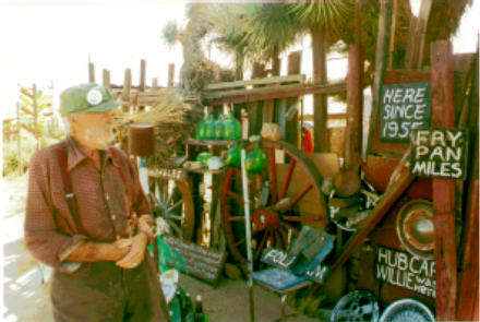 Miles Marion Mahan welcoming me to Hula Ville, 1992