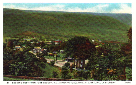 Looking West from Fort Loudon, Pa., Showing Tuscarora Mts. on Lincoln Highway