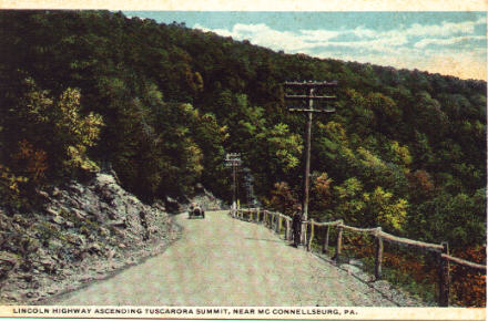 Lincoln Highway Ascending Tuscarora Summit, Near McConnellsburg, Pa.