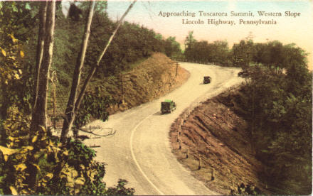 Approaching Tuscarora Summit, Western Slope, Lincoln Highway, Pennsylvania