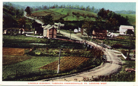 Lincoln Highway, Through Harrisonville, Pa. Looking West