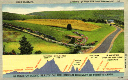 Looking Up Rays Hill from Breezewood