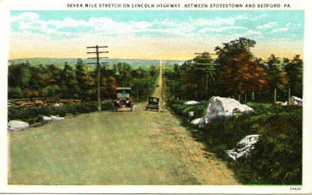 Seven Mile Stretch on Lincoln Highway, Between Stoyestown and Bedford, Pa.