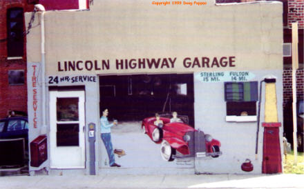 Lincoln Highway mural, Morrison, IL