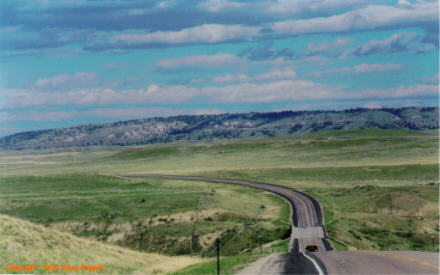 Roadscape, central Wyoming