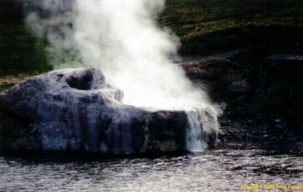 Riverside Geyser, just bubbling