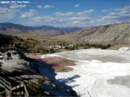 Terrace, Blue Spring and Mammoth Hot Springs buildings
