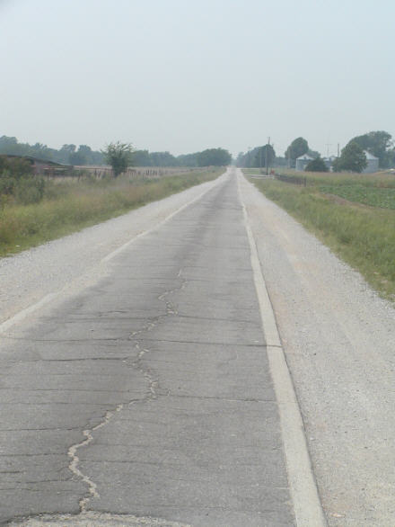 8-foot-wide paved stretch of old 66 in northeastern Oklahoma
