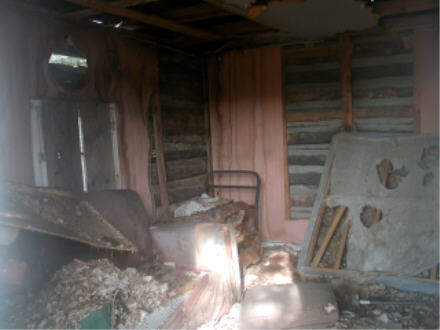 Inside one of John's Modern Cabins
