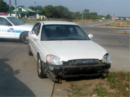 Damage to the car that hit mine