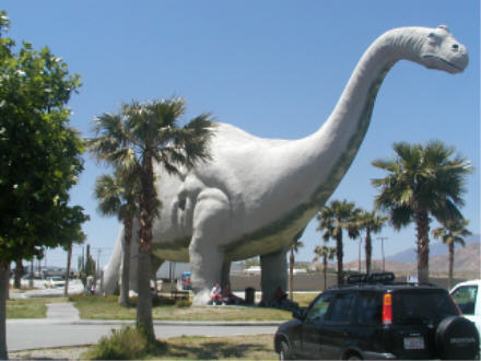 Roadside brontosaurus, Cabazon, CA