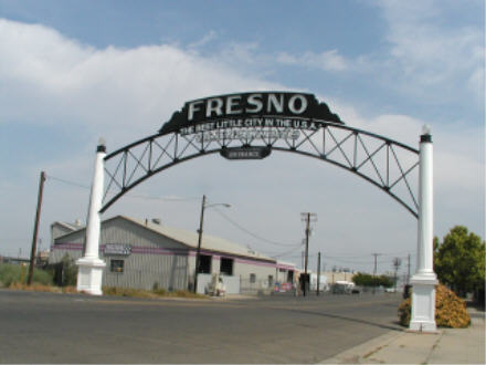 Welcome arch, Van Ness Ave., Fresno, CA