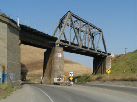 1915 Lincoln Highway and Union Pacific bridge, Altamont Pass, CA