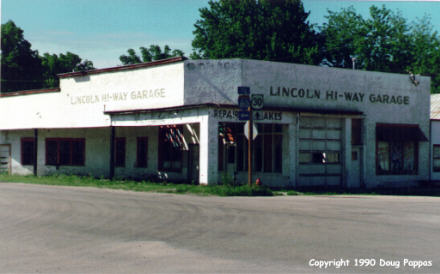 Lincoln Hi-Way Garage (burned 1991), Brady, NE