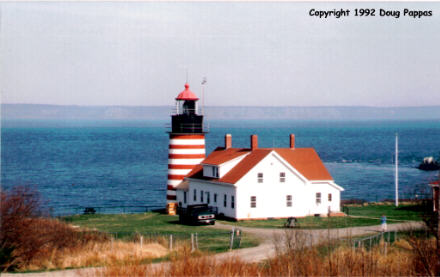 West Quoddy Head lighthouse -- easternmost point of land in the United States