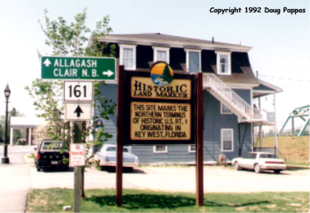 North end of US 1, Fort Kent, ME