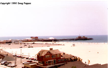 Santa Monica beach and the Pacific, just west of the end of Route 66