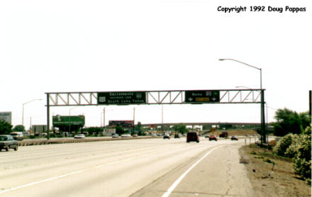 Start of US 50 eastbound, junction with I-80, Sacramento, CA