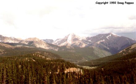 View from summit of Monarch Pass, Colorado