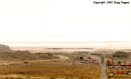 Overlooking Wendover, on the Nevada-Utah line, and the Bonneville Salt Flats