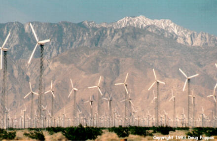 Desert windmills near Palm Springs, CA