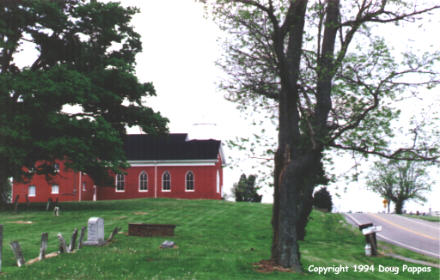 Church and cemetery, Shannon, KY