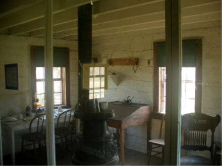 Interior of Maltese Cross Cabin, Theodore Roosevelt National Park