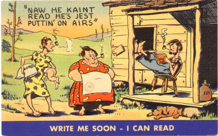 Hillbilly Comic Postcard Page
