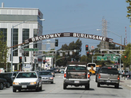 Burlingame, CA welcome arch
