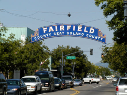 Welcome arch, Fairfield, CA