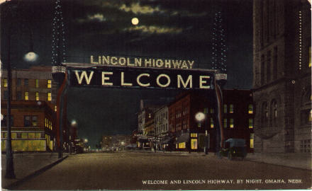 Omaha, NE Lincoln Highway welcome arch