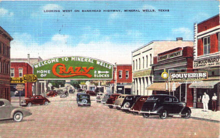 Colorful welcome arch, Mineral Wells, TX