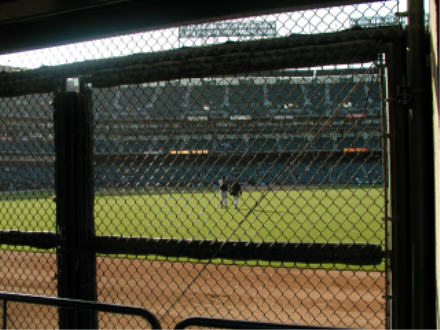 Looking into Pacific Bell Park from public access behind RF stands