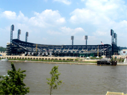 PNC Park from downtown Pittsburgh
