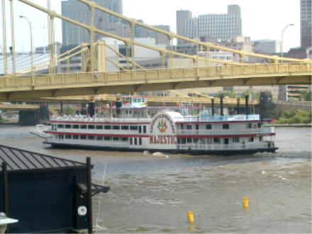 Bridge and riverboat