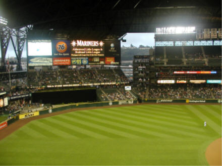 Center field, Safeco Field, before game