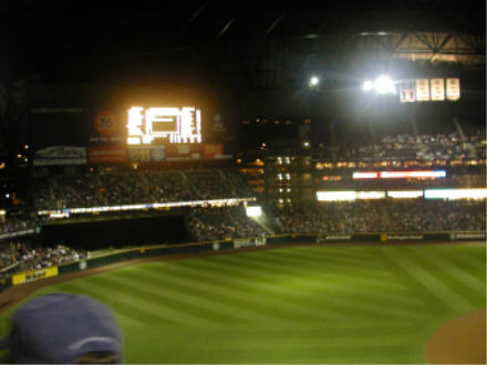 Center field in Safeco during partial blackout