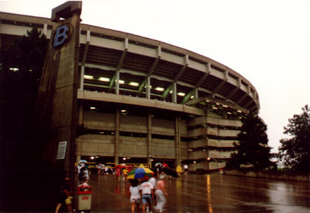 Approaching Three Rivers on a rainy evening in July, 1993