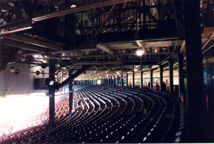 Detail showing upper deck overhang, with pillars