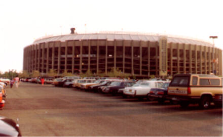 Approaching Veterans Stadium