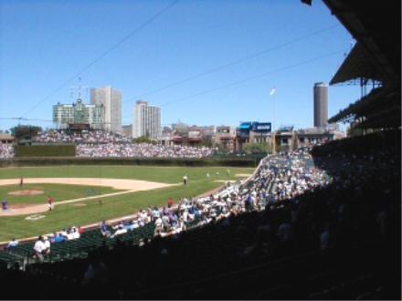 Right-center and the Chicago skyline