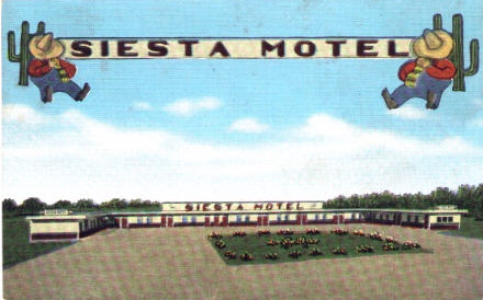 Siesta Motel postcard