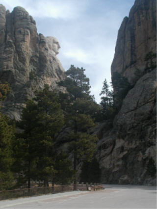 Side view of Washington head, from the road