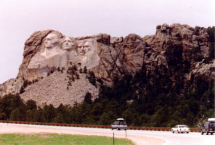 Mount Rushmore from a distance