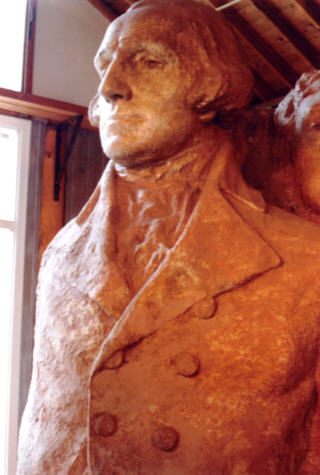 Statue of Washington in sculptor's studio