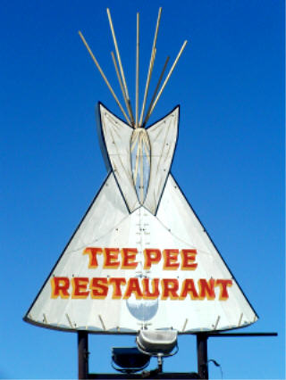 Tee Pee Restaurant sign, Murdo