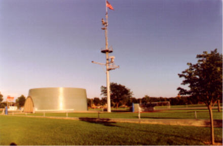U.S.S. South Dakota Memorial - landscaped to look like a surfacing submarine